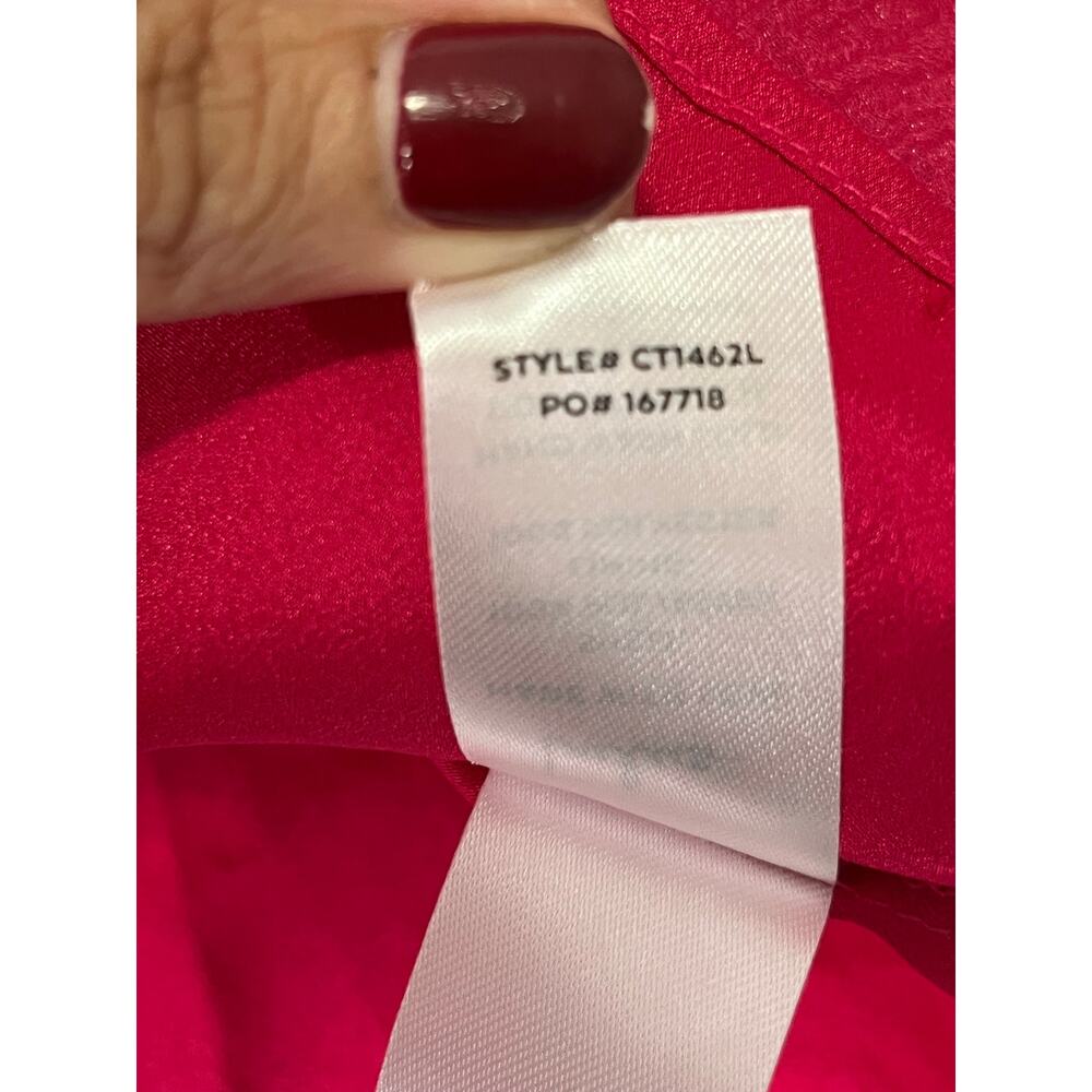 Lulus Hot Pink Sheer Tie Back Blouse Coquette Romantic Feminine Long Sleeve S - Picture 7 of 8